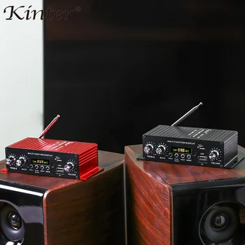 Kinter 2 Kanalų Garso Galios Stereo Stiprintuvas, Mini HiFi Garso, Žemų Dažnių Muzikos Leistuvas Su Nuotolinio Valdymo Amp Equalizer 2021 Naujas