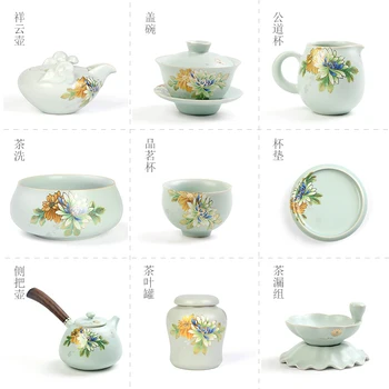Kinų keramikos virdulys arbatinukas rinkinys