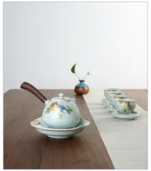 Kinų keramikos virdulys arbatinukas rinkinys