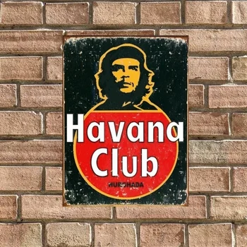 Klasikinis Che Guevaros X Havana Club Derliaus Alavo Pasirašyti Bar Pub Parduotuvėje Namų Sienų Dekoras Metalo Meno Plakatas Metalo Dažymas, Metalo Plokštelė