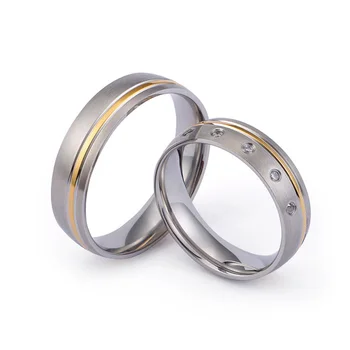 Klasikinis Europoje Stiliaus Meilės Pora Vestuvių Žiedai vyrams ir moterims Santuoka Aljanso Nerūdijančio plieno žiedas papuošalai