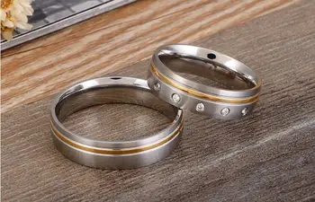 Klasikinis Europoje Stiliaus Meilės Pora Vestuvių Žiedai vyrams ir moterims Santuoka Aljanso Nerūdijančio plieno žiedas papuošalai