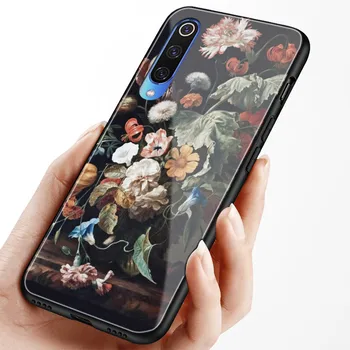 Klasikinės tapybos Baroko meno telefono dėklas stiklo danga minkšto silikono shell Xiaomi mi 6 x 8 9 se mix 2 2s 3 redmi pastaba 5 6 7 pro