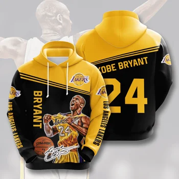 Ko reikia Bryant suvenyrų 3D atspausdintas palaidinukė hip-hop gobtuvu vyrų, moterų moterų streetwear palaidinukė harajuku hoodie berniukas mergaitė