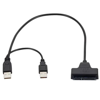 Kompiuteriniai Kabeliai USB, SATA 7+15Pin USB 2.0 Adapteris, Laidas 2,5 HDD Nešiojamojo Standžiojo Disko Tvarkyklės Priimančiosios priedai Lašas Laivybos