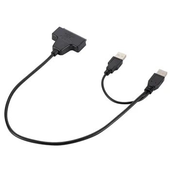 Kompiuteriniai Kabeliai USB, SATA 7+15Pin USB 2.0 Adapteris, Laidas 2,5 HDD Nešiojamojo Standžiojo Disko Tvarkyklės Priimančiosios priedai Lašas Laivybos