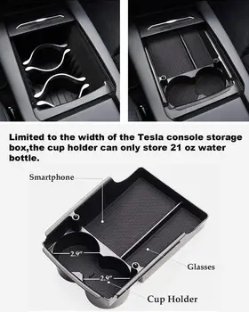 Konsolė Stalčiuko Plastiko Porankiai Laikymo Dėžutė Su Puodelio Laikikliu Tesla Model S/X