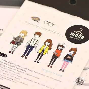 Korėja Prekės Juokinga Mergaitė Berniukas Derliaus Stilingas Nešioja Scrapbooking PVC Lipdukas, Skirtas 
