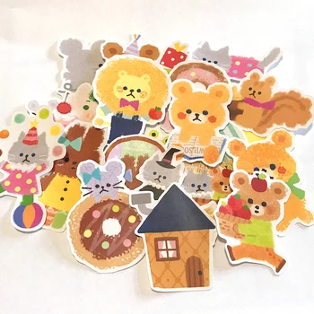 Korėjos animacinių filmų medvilnės saldainiai padengti lipduką 
