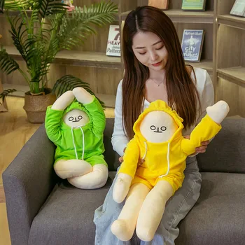 Korėjos Populiarus Anime Nuraminti Lėlės WOONGJANG Kawaii Pakabukas Lėlės Geltonas Bananų Vyras Pliušinis Žaislas Gimtadienio Dovanos Vaikams Baby