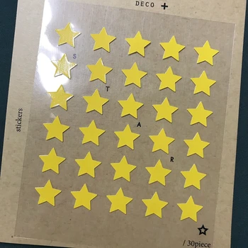 Korėjos Suatelier Scrapbooking Etiketės Knygos Knygos Lipdukas Geltonas Žvaigždes Kanceliarinės prekės 