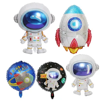 Kosmoso Galaxy Temą Šalis Dekoras Reklama Astronautas Balionas Raketų Folija Baloons Berniukų Gimtadienio Helio Globos Baby Shower