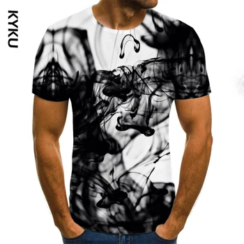 KYKU Rašalo stiliaus vyriški T-shirt 3D 