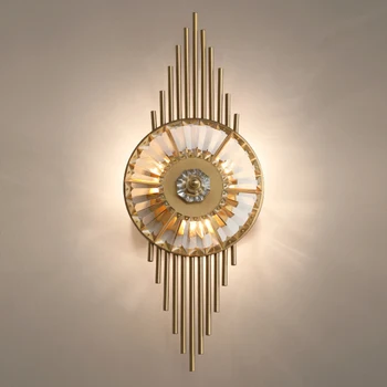 Kūrybinis dizainas modernus sconce apšvietimo aukso kambarį apdaila kristalų sienos lempos hiqh kokybės naktiniai sienos šviesos šviestuvas