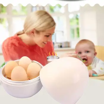 Kūrybos Kiaušinio Formos Mikrobangų Kiaušinių Viryklė Nešiojamų 4 Kiaušiniai Katilo Brakonierius Namuose Kepimo Virtuvė Įtaisą Įrankis