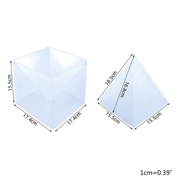 Kūrybos Piramidės Stalo Puošyba Kristalų Epoksidinės Dervos Pelėsių Namų Stalo Decortaions Liejimo Silikono Forma 