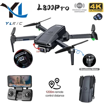 L800 Pro GPS Drone 4k Profesinės HD Dual Camera Brushless aerofotografija Wifi, Sulankstomas Quadcopter 1.2 KM PK SG906 PRO