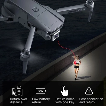 L800 Pro GPS Drone 4k Profesinės HD Dual Camera Brushless aerofotografija Wifi, Sulankstomas Quadcopter 1.2 KM PK SG906 PRO