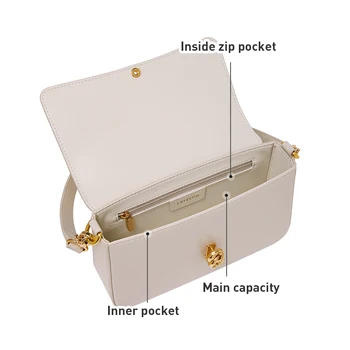 LA FESTIN Dizainerio rankinės 2021 naujas mados vieną petį krepšys retro odos grandinės mažas kvadratas krepšys, originalus prekių