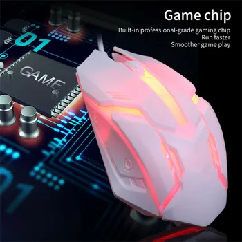 Laidinės Pelės 7 Spalvinga LED Šviesos Ergonomiška Pelė 3 Mygtukus 1000 DPI USB Profesinės Žaidimų Pelėms Nešiojamas Ir Žaidimų Naujas
