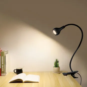 Lanksti LED Stalo lempa USB Stalas Laikiklis Klipas Lova Studijų Skaityti Knygą Šėrimo Lemputė lentelė, Šviesos, nešiojamas Mini Knygų Skaitymo Šviesa