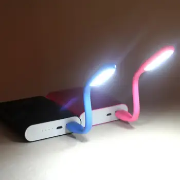 Lankstus USB Šviesos Mini Lengva LED Lempos Bendable Nešiojami, Nešiojamas KOMPIUTERIS Kompiuterio Automobilinis Įkroviklis Atsitiktinių Spalvų Apšvietimo Įtaisas