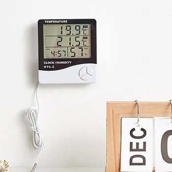 LCD Laiko Darbalaukio Stalo Laikrodžiai Skaitmeniniai Thermo Drėgmėmačiu Drėgmės Kambario Temperatūros Matuoklis Oro Stoties Laikrodis