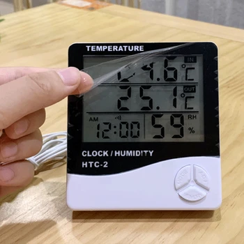 LCD Laiko Darbalaukio Stalo Laikrodžiai Skaitmeniniai Thermo Drėgmėmačiu Drėgmės Kambario Temperatūros Matuoklis Oro Stoties Laikrodis
