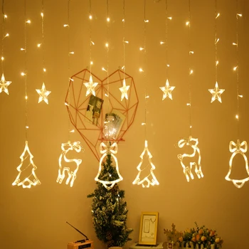 LEd Eilutės Žibintai LED Kalėdų Dekoro Namuose Kabo Girliandą Kalėdų Eglutės Puošimas Ornamentais Navidad Kalėdų Dovana Naujųjų Metų