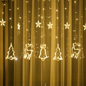 LEd Eilutės Žibintai LED Kalėdų Dekoro Namuose Kabo Girliandą Kalėdų Eglutės Puošimas Ornamentais Navidad Kalėdų Dovana Naujųjų Metų