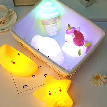 Led nakties šviesos kūdikio kambario puošmena-lova, žvaigždės, mėnulis, debesis žaislas miegamojo puošmena modeliavimas šviesos baby vaikų žaislas dovana
