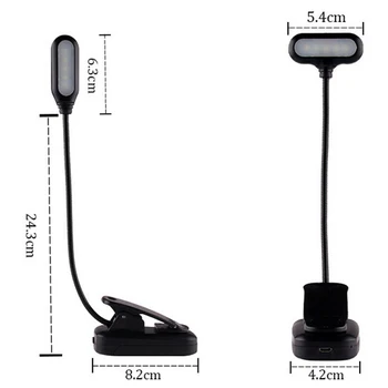 Led Reguliuojamas Klipą Lempos Lemputė USB Įkrovimo Akių Apsauga Stalo Lempos Skaitymo Šviesos TN99