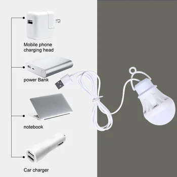LED Žibintų Nešiojamų Kempingas Lempa Mini Bulb 5V LED USB Maitinimo Patalpų, Lauko Knygos Šviesos diodų (LED Skaitymo Studentų Studijų Stalo Lempa