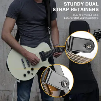 LEKATO LGS-1 Gitara, Diržas Dirželis Reguliuojamas 3D Sponge Pildymo Elektrinė Gitara Dirželis Bass Diržo 3.5