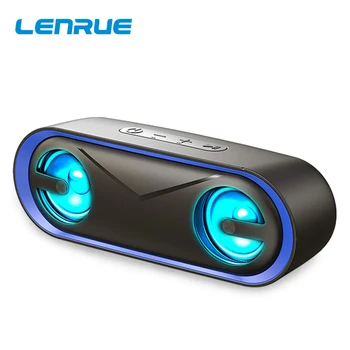 LENRUE A22Pro LED Portable Bluetooth Speaker, Belaidis Garsiakalbis su IPX5 atsparumas Vandeniui, Turtingas Baritonas, Built-in Mic, Parama TF Kortelę