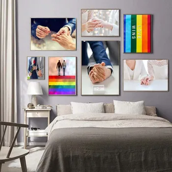 LGBT Pride Meilužis Pora Drobės Tapybos Sienos Menas Spausdinti Paveikslai Tapyba Kambario Dekoracija Kambarį HD Spausdina Nuotraukas Plakatas