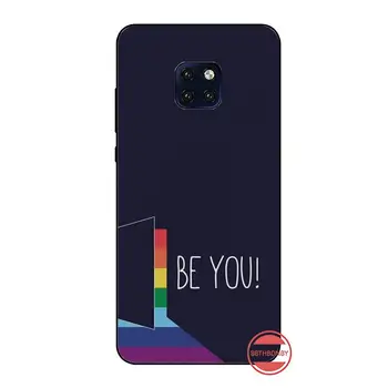 LGBT spalvų vaivorykštė Juodoji TPU Minkštas Telefono dėklas Padengti Huawei Mate 9 10 20 Pro lite 20x nova 3e P10 plius P20 Pro lite Honor10