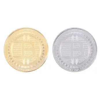 Lieti Paramos Bitcoin Progines monetas, Galvanizavimo BTC Monetos Suvenyrų Kolekciją Meno Dovana, Namų Puošybai Amatai