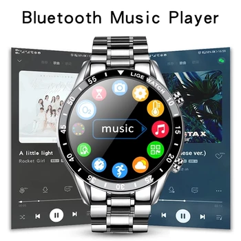 LIGE 2021 Naujas Smart Watch Vyrai Visiškai Jutiklinį Ekraną Sporto Treniruoklių Žiūrėti IP68 Vandeniui Bluetooth 