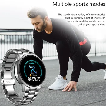 LIGE 2021 Naujas Smart Watch Vyrų Vandeniui sporto iPhone Širdies ritmas, kraujo spaudimas skambučių Informaciją smartwatch Fitness tracker