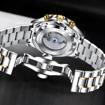 LIGE Prabanga Vyrai Laikrodžiai Automatinis laikrodis Vyrų Vandeniui Riešo Žiūrėti Nerūdijančio Plieno Automatico Mechaninė Relogio Masculino+Box