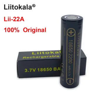 LiitoKala originalus Lii-22A li Jonų Akumuliatoriai 3,7 V 18650 2200mAh Akumuliatorius Li-ion Ličio Baterijos, Žibintuvėlis