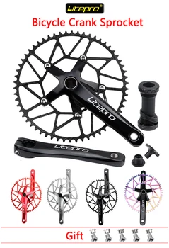 Litepro kelių dviratis sulankstomas dviratis modifikuoti vieno disko 170mm 130 BCD dviračių suku žvaigždutę BMX dviračių dalys BB apačioje laikiklis
