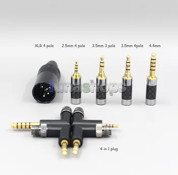 LN007471 6.5 mm, 2,5 mm XLR 4.4 mm 16 Branduolių OCC Aukso spalvos Pintas Ausinės Ausinių Kabelis Audio-Technica ATH-R70X