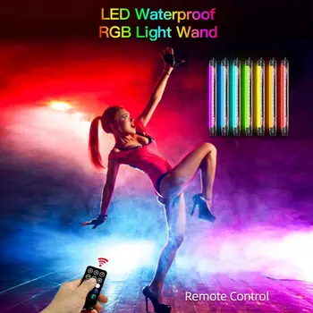 LUXCEO P7RGB LED Vaizdo Šviesos Stick Rankinės Vamzdžių Spalvinga Nuotolinio Valdymo P7 RGB Stick Šviesos 4 Scenos Apšvietimo 8 Skleidžiančių Spalvų