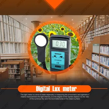 Luxmeter Luminometer Testeris Fotometras, Skaitmeninis LCD Šviesos Matuoklis VISI SAULĖS LX101