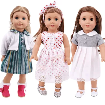 Lėlės Drabužiai Suknelė, Šydas, Kolegijos Stilius Tinka 18Inch Amerikos Lėlės Mergaitėms Ir 43Cm Naujas Gimęs Kūdikis prekės,Gamybos Baby Girl ' s Toy Dovana