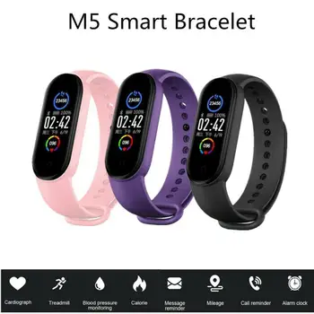 M5 Smart Žiūrėti BT 5.0 Išmaniųjų Laikrodžių Apyrankės Sveikatos Širdies ritmo Monitorius M5 Spalvotas Ekranas, Smart Apyrankės Įkrovimo Įrašą