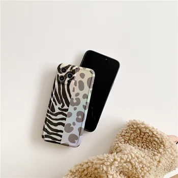 Mados Mielas Leopardas Vietoje Minkštas Telefono dėklas skirtas iPhone 11 12 Pro mini Max XR X XS Max 7 8 plus SE 2020 Padengti Animacinių filmų Spalva Atvejais