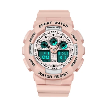 Mados Moterų Sporto Laikrodžiai Vandeniui Ponios Studentų Daugiafunkcinis Laikrodis LED Skaitmeninis Kvarcas, Baltas Žiūrėti Mergina Laikrodis